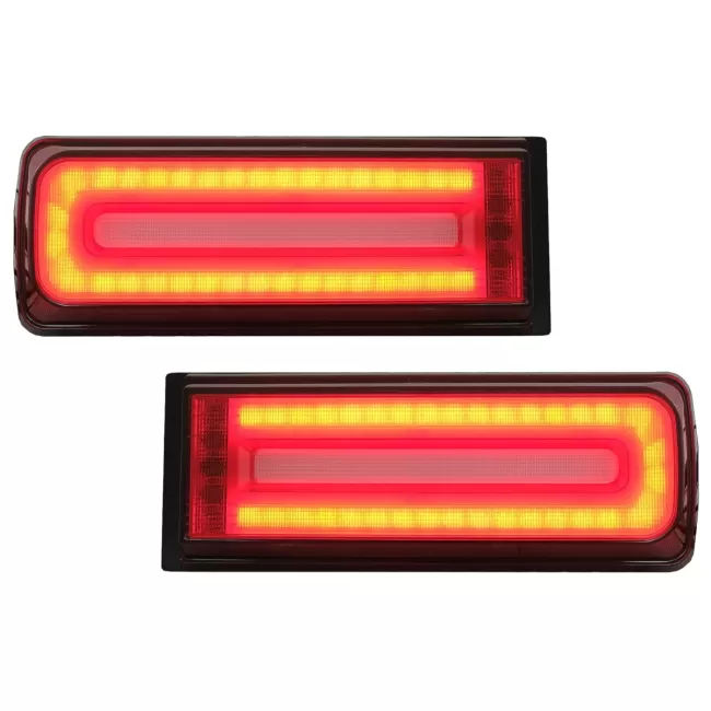 LED Taillights Light Bar suitable for Mercedes G-Class W463 (2008-2017) Facelift 2018 Design Dynamic Sequential Turning Lights Smoke Red