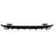 Rear Bumper Valance Diffuser and Exhaust Tips suitable for Audi A6 C8 4K Avant Sedan (2018-up) RS6 Design Piano Black