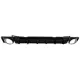 Rear Bumper Valance Diffuser and Exhaust Tips suitable for Audi A6 C8 4K Avant Sedan (2018-up) RS6 Design Piano Black