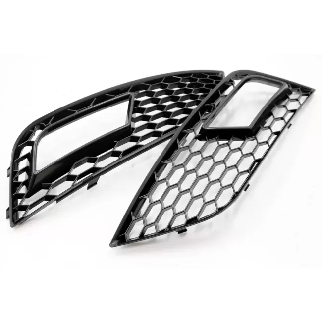 Fog Lamp Covers suitable for Audi A4 B8 Facelift (2012-2015) RS4 Design Black