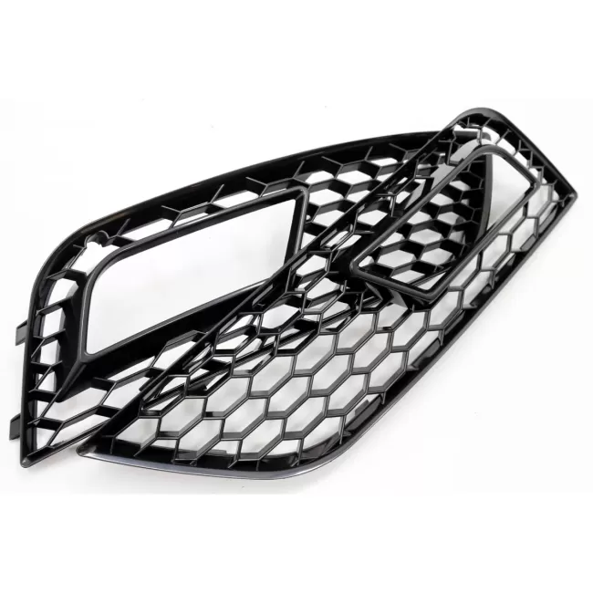 Fog Lamp Covers suitable for Audi A4 B8 Facelift (2012-2015) RS4 Design Black