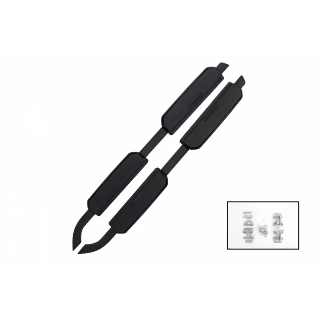 Running Boards Side Steps suitable for Land Rover Defender L663 110 (2020-up) Black Edition