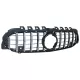 Central Grille suitable for Mercedes A-Class W177 Hatchback V177 Sedan (04.2018-2022) GT-R Panamericana Design Black Chrome