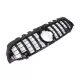 Central Grille suitable for Mercedes A-Class W177 Hatchback V177 Sedan (04.2018-2022) GT-R Panamericana Design All Black