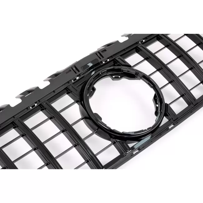 Central Grille suitable for Mercedes A-Class W177 Hatchback V177 Sedan (04.2018-2022) GT-R Panamericana Design All Black