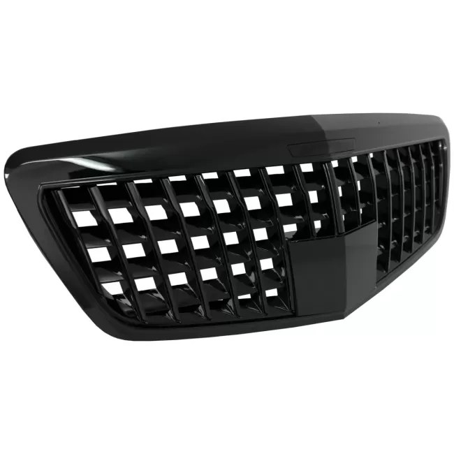 Front Grille suitable for Mercedes S-Class W221 Facelift (2010-2013) Vertical Design Piano Black