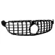 Front Grille suitable for Mercedes C-Class C63 W205 Sedan S205 T-Modell A205 Cabriolet C205 Coupe (03.2018-2020) with camera All Black