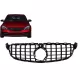 Front Grille suitable for Mercedes C-Class C63 W205 Sedan S205 T-Modell A205 Cabriolet C205 Coupe (03.2018-2020) with camera All Black