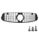 Front Central Grille suitable for Mercedes GLC X253 C253 Facelift (2020-2021) GTR Panamericana Design Black Chrome