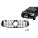 Front Central Grille suitable for Mercedes GLC X253 C253 Facelift (2020-2021) GTR Panamericana Design Black Chrome