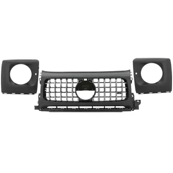 Front Grille with Headlights Covers suitable for Mercedes G-Class W464 W463A G63 AMG (06.2018-Up) GT-R Panamericana Design