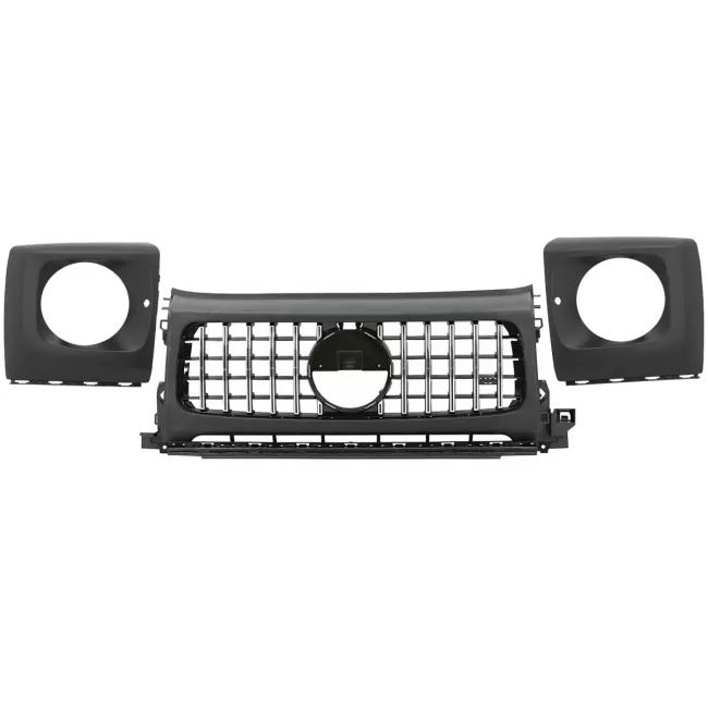 Front Grille with Headlights Covers suitable for Mercedes G-Class W464 W463A G63 AMG (06.2018-Up) GT-R Panamericana Design