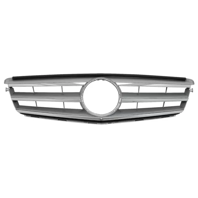Front Grille suitable for Mercedes C-Class W204 S204 Limousine Station Wagon (2007-2014) Sport Silver