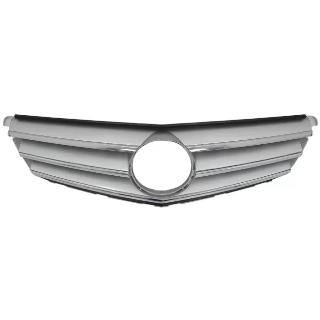 Front Grille suitable for Mercedes C-Class W204 S204 Limousine Station Wagon (2007-2014) Sport Silver