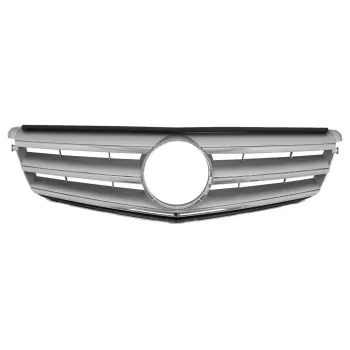 Front Grille suitable for Mercedes C-Class W204 S204 Limousine Station Wagon (2007-2014) Sport Silver