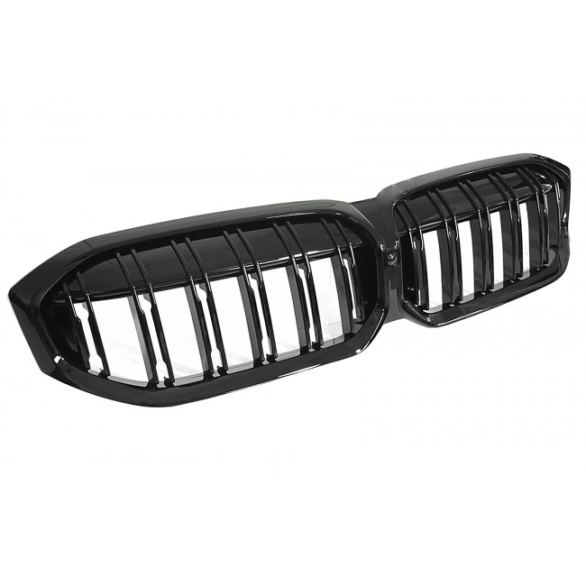 Central Kidney Grilles suitable for BMW 3 Series G20 Sedan G21 Touring LCI (2023-2025) Double Stripe M Design Piano Black