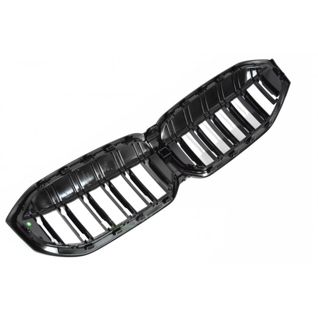 Central Kidney Grilles suitable for BMW 3 Series G20 Sedan G21 Touring LCI (2023-2025) Double Stripe M Design Piano Black