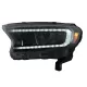 Headlights LED Light Bar suitable for Ford Ranger (2015-2020) LHD Full Black Housing with Sequential Dynamic Turning Lights