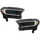 Headlights LED Light Bar suitable for Ford Ranger (2015-2020) LHD Full Black Housing with Sequential Dynamic Turning Lights