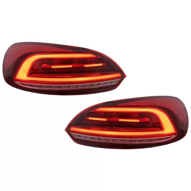 LED Taillights suitable for VW Scirocco Hatchback 137 Mk3 (2008-2014) Red Dynamic Turning Lights
