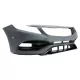 Front Bumper with Side Decals Sticker Dark Grey suitable for Mercedes A-Class W176 (2012-2018) Facelift A45 Design