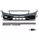 Front Bumper with Side Decals Sticker Dark Grey suitable for Mercedes A-Class W176 (2012-2018) Facelift A45 Design