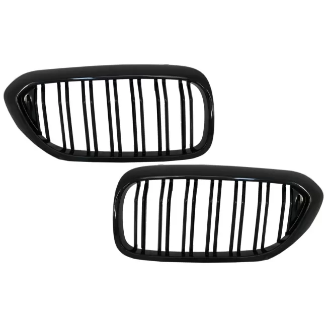 Central Kidney Grilles suitable for BMW 5 Series G30 G31 Sedan Touring (2017-2019) Double Stripe M Design Piano Black