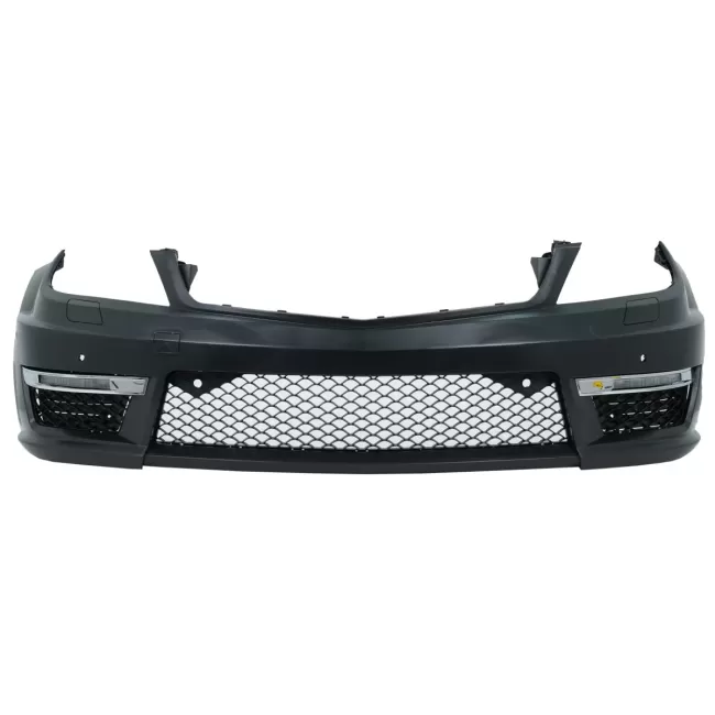 Front Bumper suitable for Mercedes C-Class W204 (2012-up) C63 Facelift Look with Front Grille GT-R Panamericana Chrom