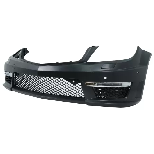 Front Bumper suitable for Mercedes C-Class W204 (2012-up) C63 Facelift Look with Front Grille GT-R Panamericana Chrom