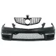 Front Bumper suitable for Mercedes C-Class W204 (2012-up) C63 Facelift Look with Front Grille GT-R Panamericana Chrom