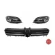 RHD Headlights LED FLOWING Dynamic Sequential Turning Lights with Central Grille suitable for VW Golf 7 VII (2012-2017) R-Line Design Chrome Insertions