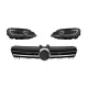 Headlights LED Dynamic Turning Lights G7.5 Look with Central Grille suitable for VW Golf 7 VII (2012-2017) R-Line Design Chrome
