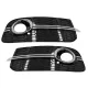 Fog Lamp Covers Side Grilles suitable for Audi Q5 SUV 8R Facelift (2012-2016) RS Design Black & Chrome