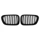 Central Kidney Grilles suitable for BMW 3 Series E46 Coupe Cabrio 2 Doors Non Facelift (1999-2002) Double Stripe M Design Piano Black