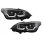 3D LED Angel Eyes Headlights suitable for BMW 5 Series E60 E61 (2003-2007) LCI Design