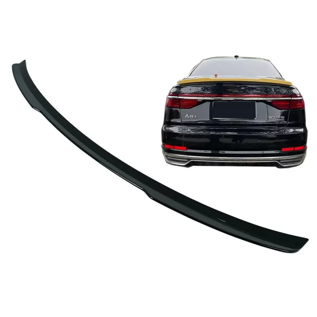 Trunk Spoiler Wing suitable for Audi A8 D5 4N Sedan (2018-2022) Shiny Black