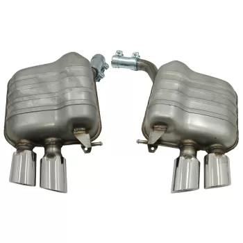Complete Exhaust System with Twin Muffler Tips suitable for Audi Q5 8R (11.2008-2016) Chrome