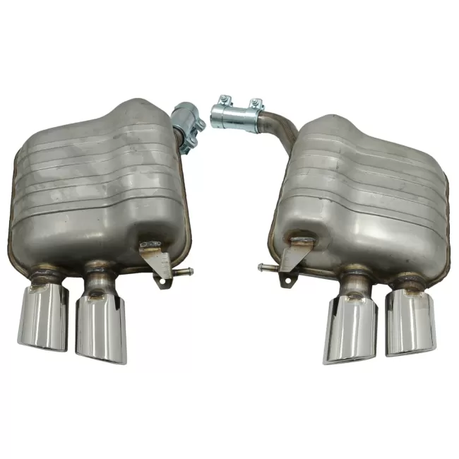Complete Exhaust System with Twin Muffler Tips suitable for Audi Q5 8R (11.2008-2016) Chrome