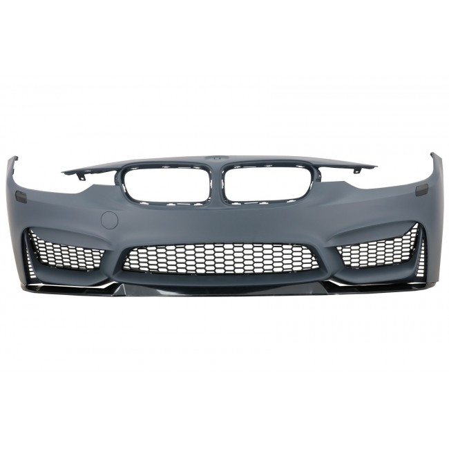 Body Kit with Central Grilles Kidney Double Stripe suitable for BMW 3 Series F30 (2011-2019) M3 CS Look Without Fog Lights