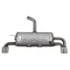 Exhaust System Double Outlet Single Exhaust Pipes suitable for VW Scirocco (2008-up) R Design