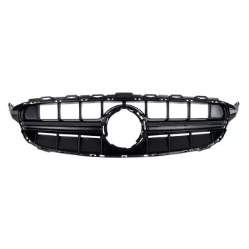 Front Grille suitable for Mercedes W205 Sedan S205 T-Modell A205 Cabriolet C205 Coupe Facelift (03.2018-2020) Black