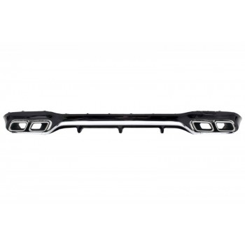 Rear Bumper Air Diffuser with Exhaust Muffler Tips Chrome Edition suitable for Mercedes E-Class W213 AMG Line (2016-2019) E63 Design