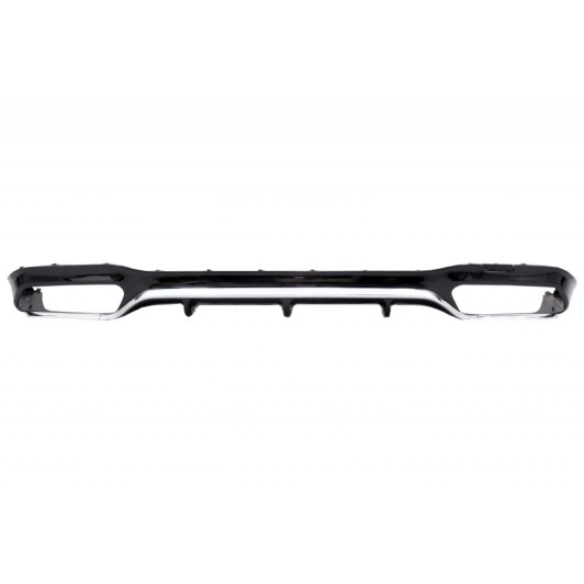 Rear Bumper Air Diffuser with Exhaust Muffler Tips Chrome Edition suitable for Mercedes E-Class W213 AMG Line (2016-2019) E63 Design