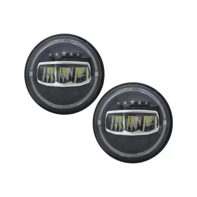 7 Inch CREE LED Headlights Angel Eye Halo DRL suitable for Jeep Wrangler JK TJ LJ JL (1997-2017) 5 Stars Design