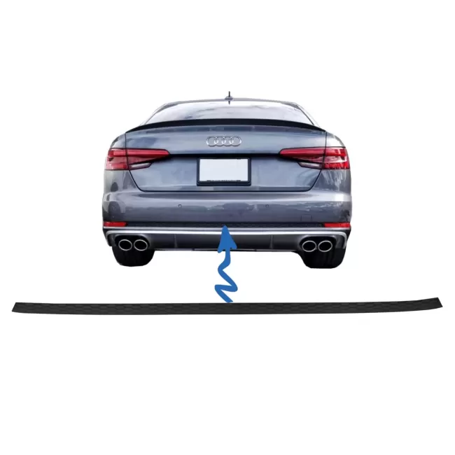 Rear Bumper Trim suitable for Audi A4 B9 8W (2016-2018) Sedan Avant S-Line Design For Normal Bumper