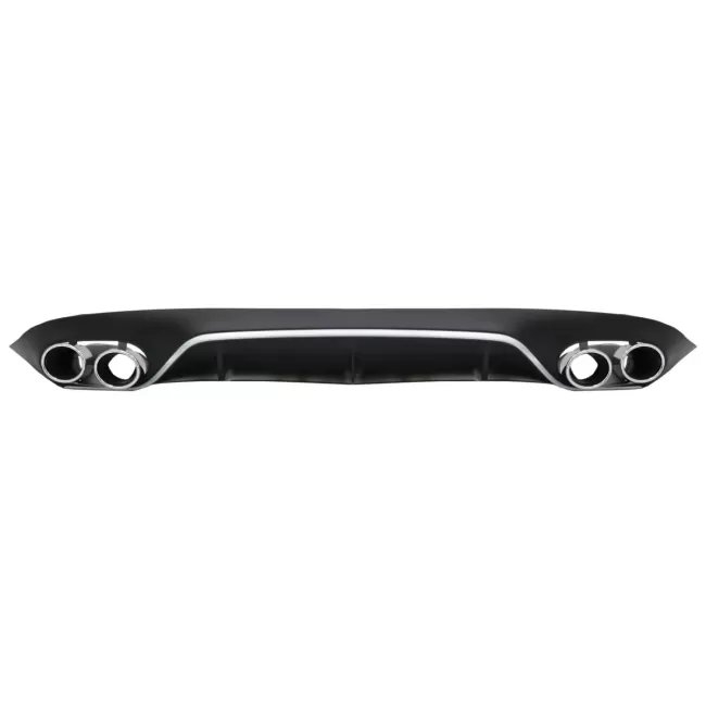Rear Diffuser with Exhaust Tips suitable for Mercedes E-Class C238 A238 AMG Sport Line Coupe Cabrio (2016-2019) E53 Design Silver Edition