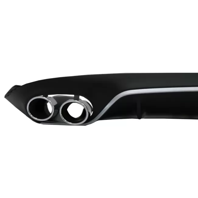 Rear Diffuser with Exhaust Tips suitable for Mercedes E-Class C238 A238 AMG Sport Line Coupe Cabrio (2016-2019) E53 Design Silver Edition