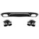 Rear Diffuser with Exhaust Tips suitable for Mercedes E-Class C238 A238 AMG Sport Line Coupe Cabrio (2016-2019) E53 Design Silver Edition
