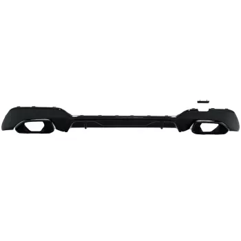 Rear Bumper Valance Diffuser With Exhaust Tips suitable for BMW 3 Series G20 G28 Sedan G21 Touring (2018-up) M340i M Look Black