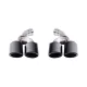 Exhaust Muffler Tips suitable for Porsche Cayenne 92A Facelift (10/2014-2017) GTS Design Piano Black